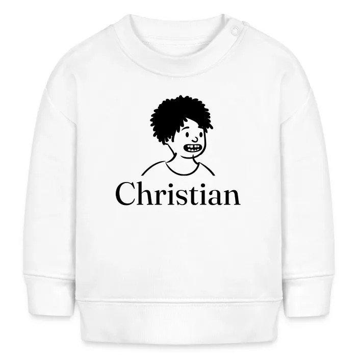 Sweat bébé personnalisé au prénom Christian