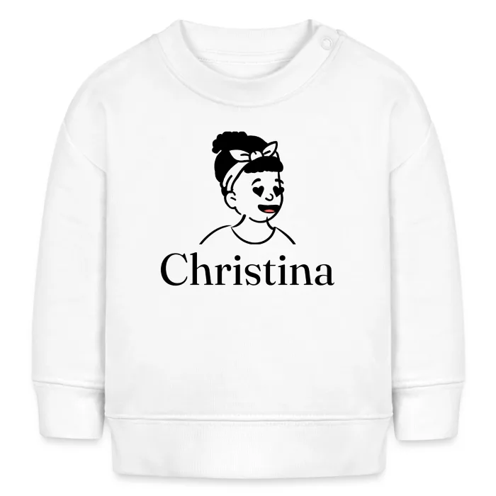 Sweat bébé personnalisé au prénom Christina