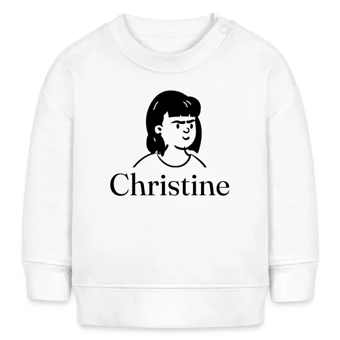 Sweat bébé personnalisé au prénom Christine