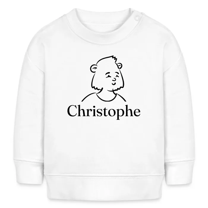 Sweat bébé personnalisé au prénom Christophe
