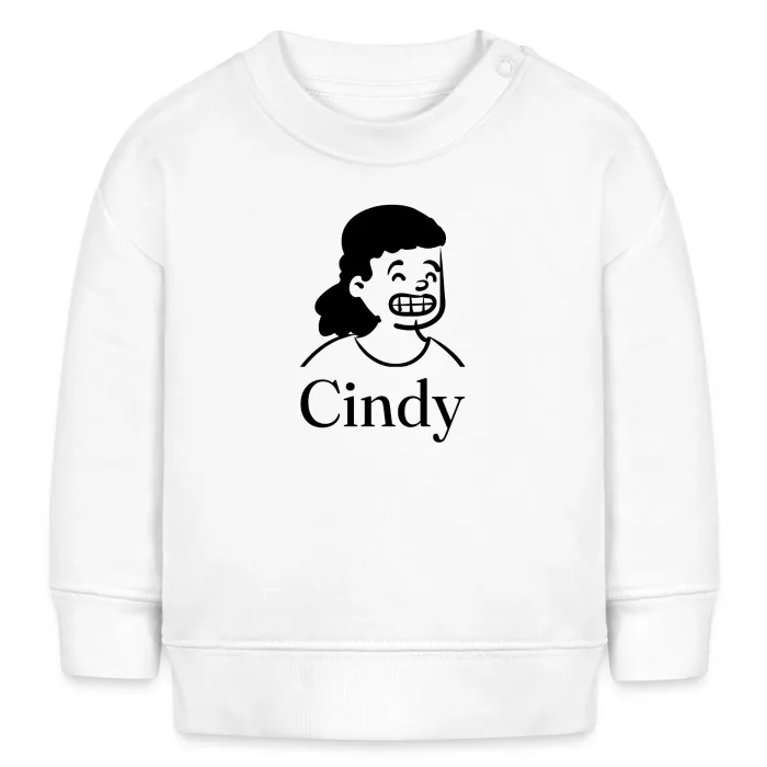 Sweat bébé personnalisé au prénom Cindy