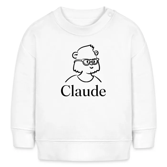 Sweat bébé personnalisé au prénom Claude