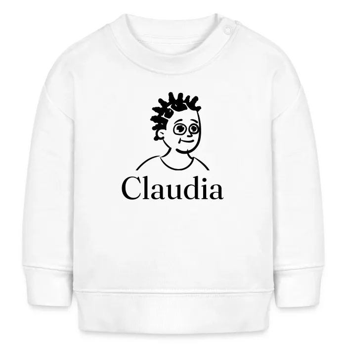 Sweat bébé personnalisé au prénom Claudia