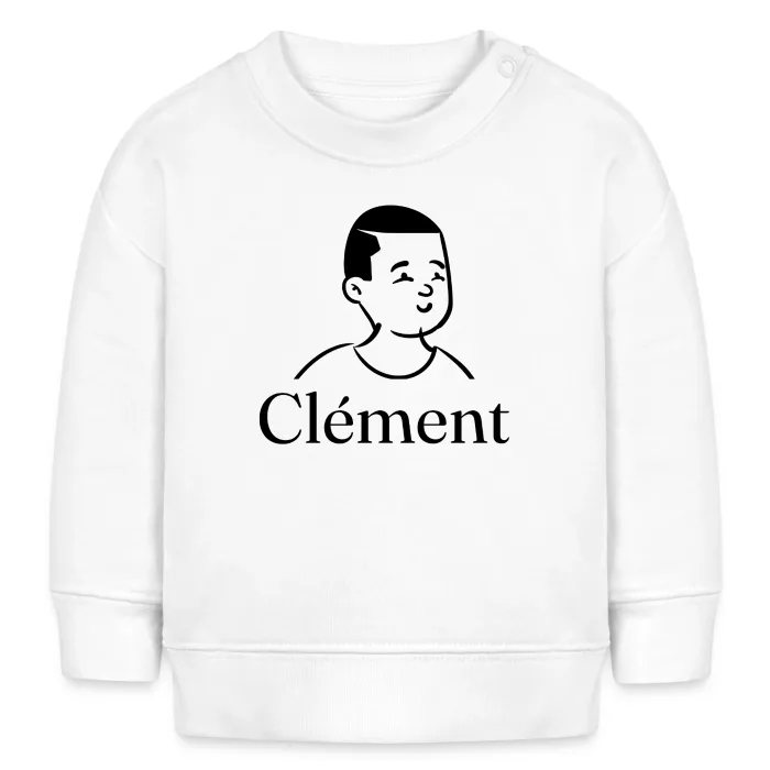 Sweat bébé personnalisé au prénom Clément