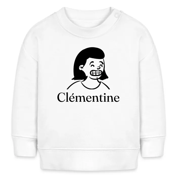 Sweat bébé personnalisé au prénom Clémentine