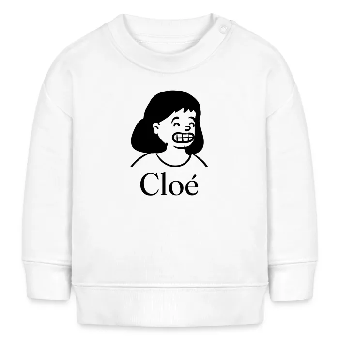 Sweat bébé personnalisé au prénom Cloé