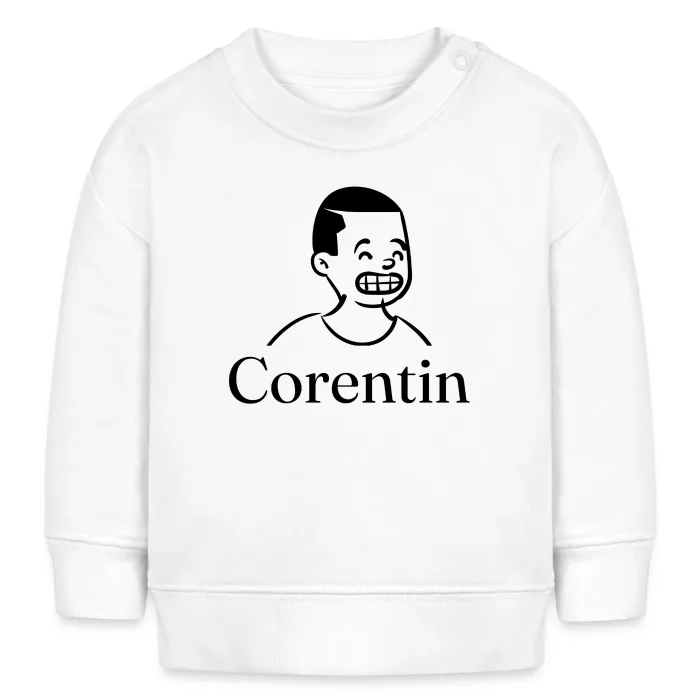 Sweat bébé personnalisé au prénom Corentin