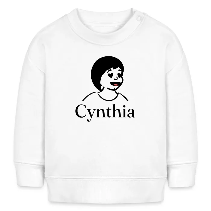Sweat bébé personnalisé au prénom Cynthia