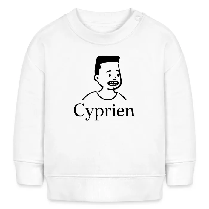 Sweat bébé personnalisé au prénom Cyprien