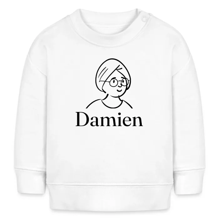 Sweat bébé personnalisé au prénom Damien