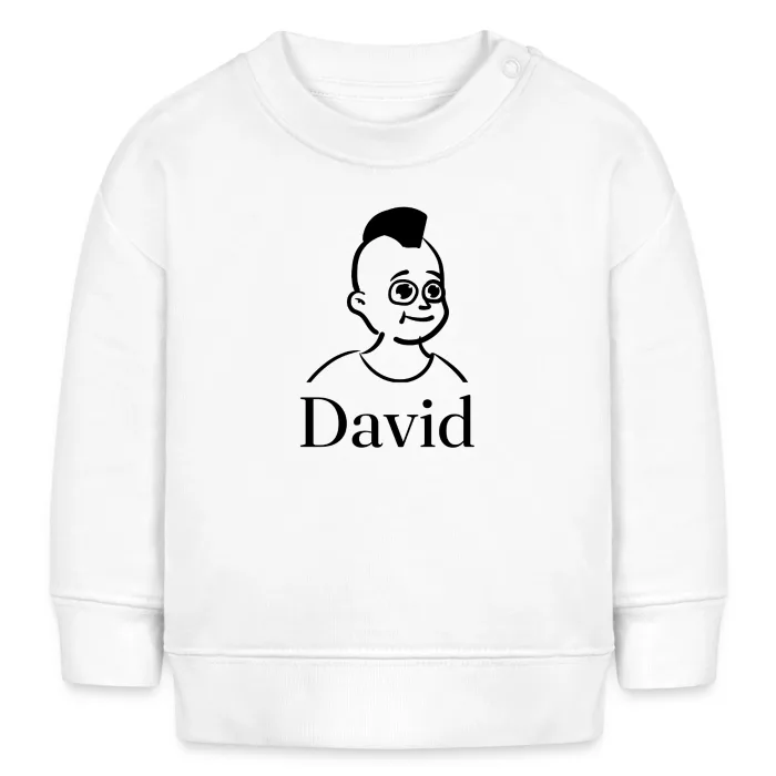 Sweat bébé personnalisé au prénom David