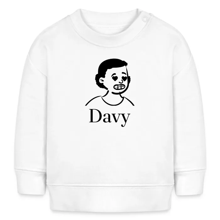 Sweat bébé personnalisé au prénom Davy