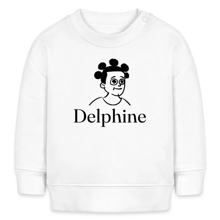 Sweat bébé personnalisé au prénom Delphine