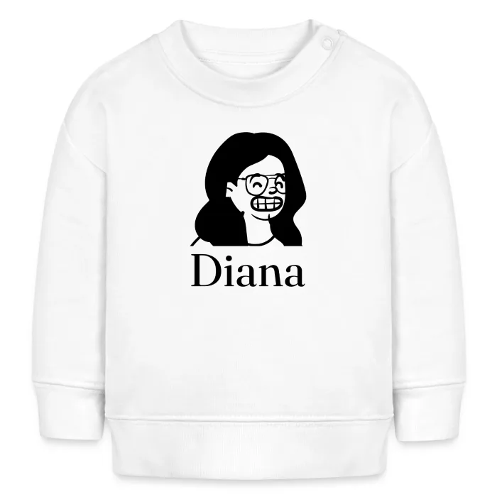Sweat bébé personnalisé au prénom Diana