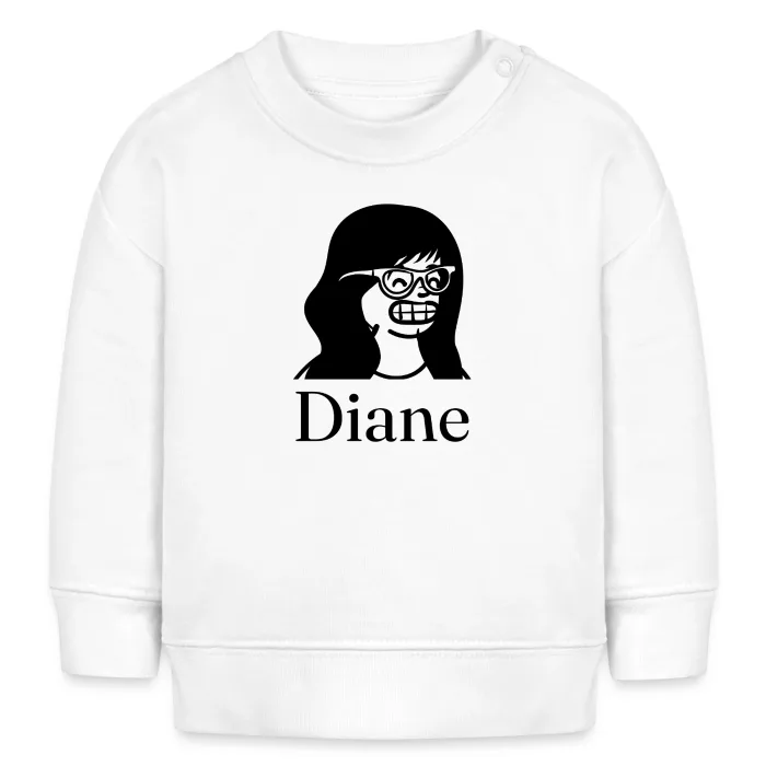 Sweat bébé personnalisé au prénom Diane