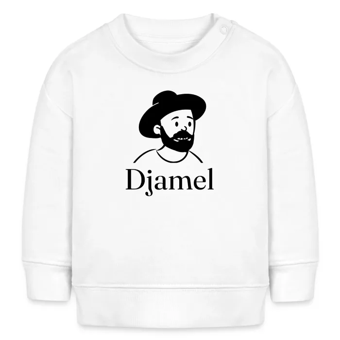 Sweat bébé personnalisé au prénom Djamel
