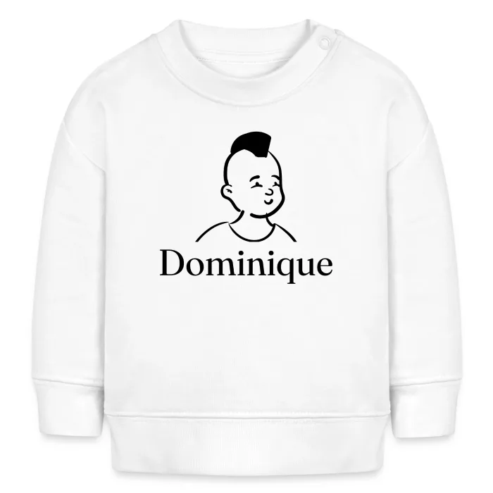 Sweat bébé personnalisé au prénom Dominique