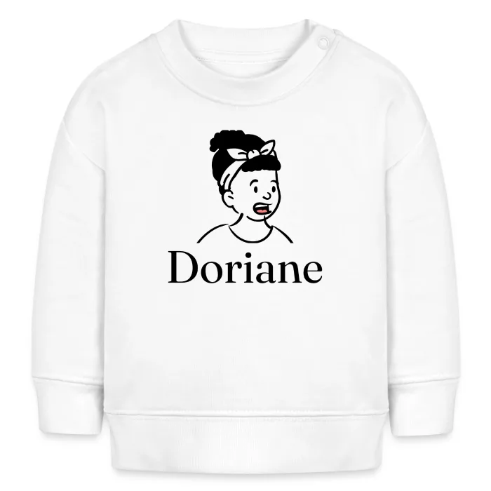 Sweat bébé personnalisé au prénom Doriane