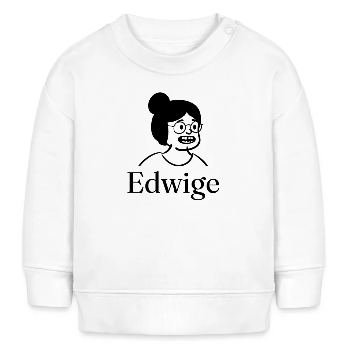 Sweat bébé personnalisé au prénom Edwige