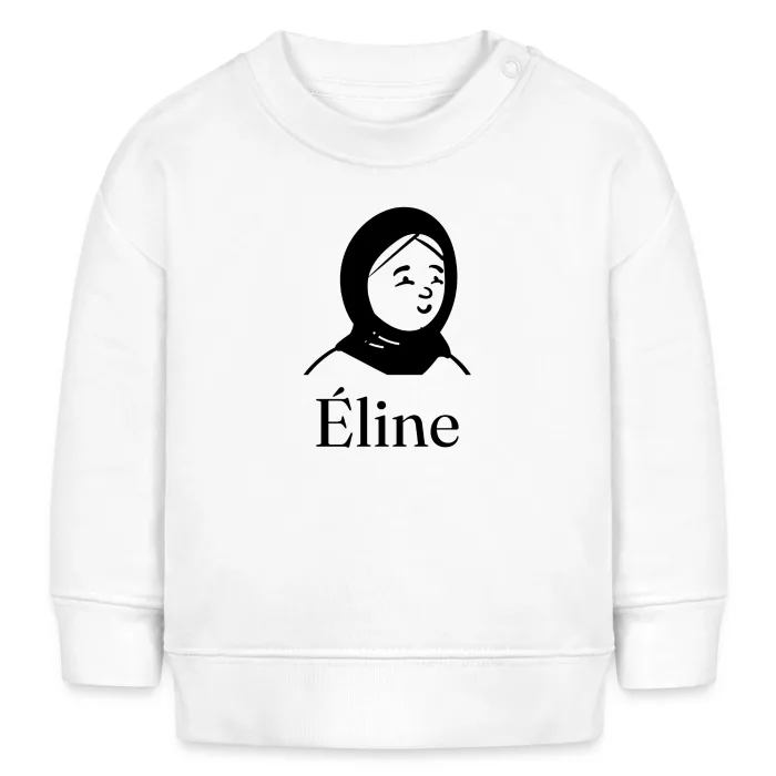 Sweat bébé personnalisé au prénom Éline