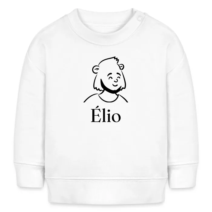 Sweat bébé personnalisé au prénom Élio
