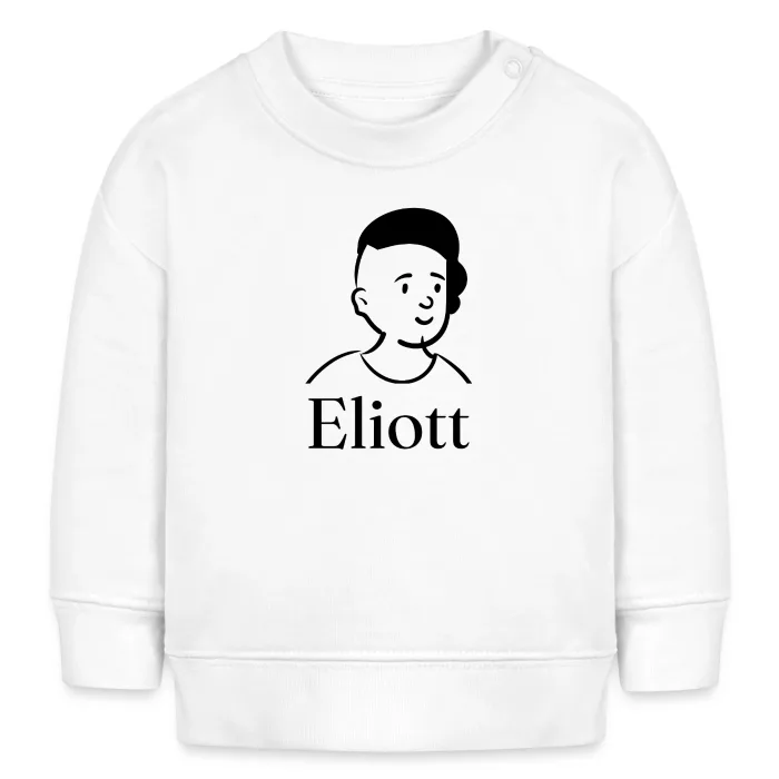 Sweat bébé personnalisé au prénom Eliott