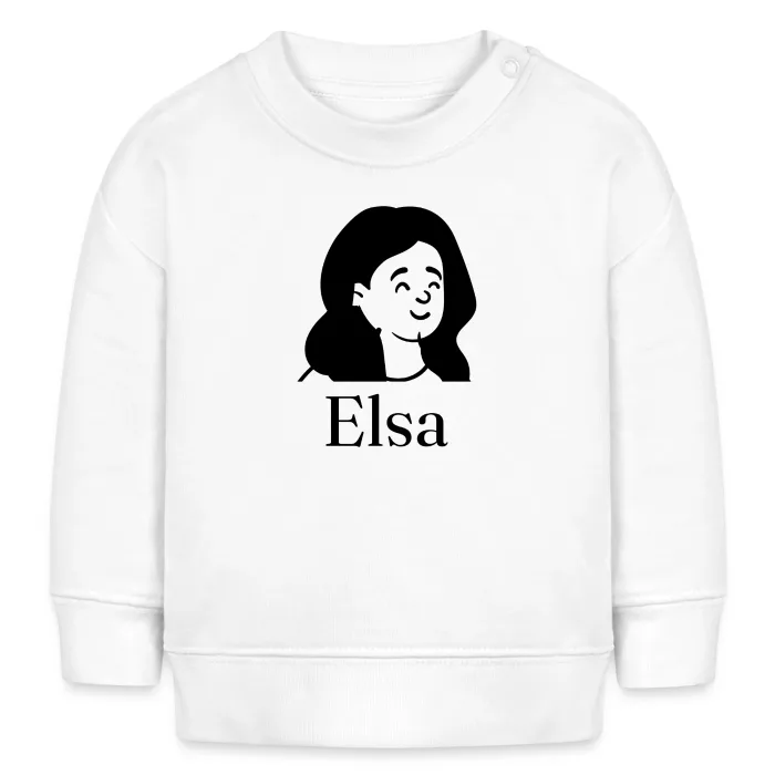 Sweat bébé personnalisé au prénom Elsa