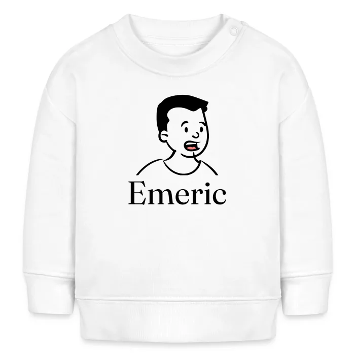Sweat bébé personnalisé au prénom Emeric