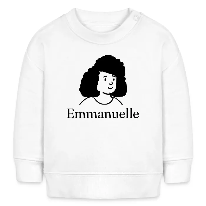 Sweat bébé personnalisé au prénom Emmanuelle