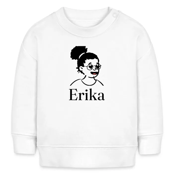 Sweat bébé personnalisé au prénom Erika