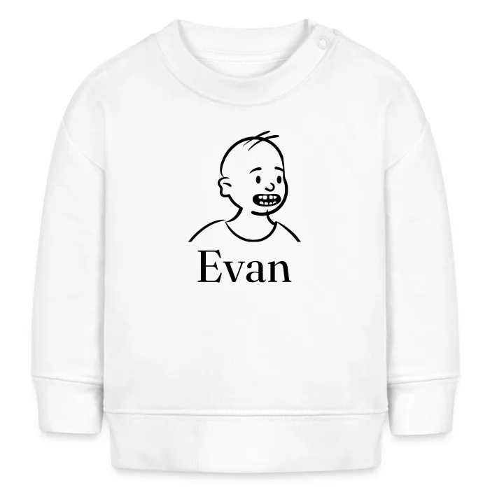 Sweat bébé personnalisé au prénom Evan