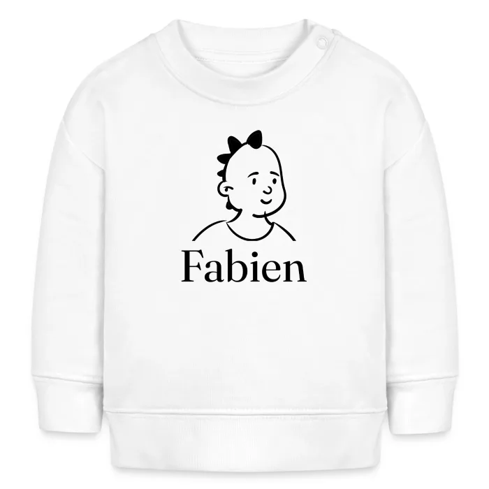 Sweat bébé personnalisé au prénom Fabien