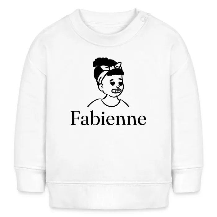Sweat bébé personnalisé au prénom Fabienne