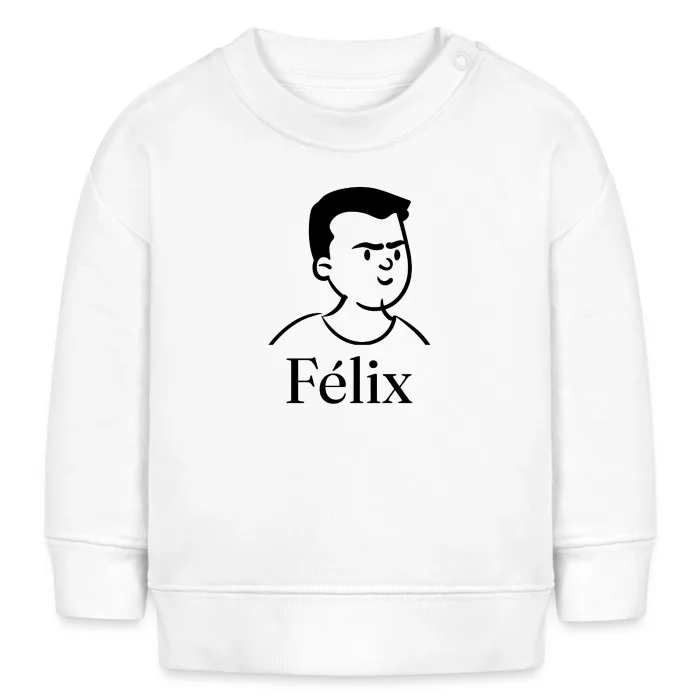 Sweat bébé personnalisé au prénom Félix