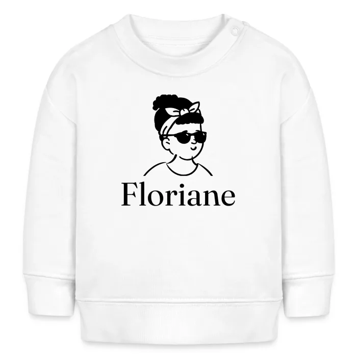Sweat bébé personnalisé au prénom Floriane