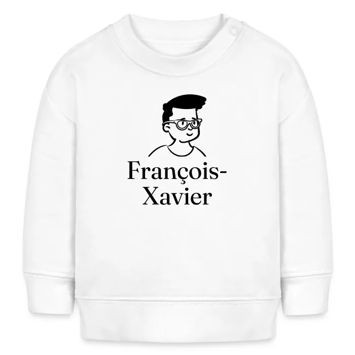 Sweat bébé personnalisé au prénom François-Xavier