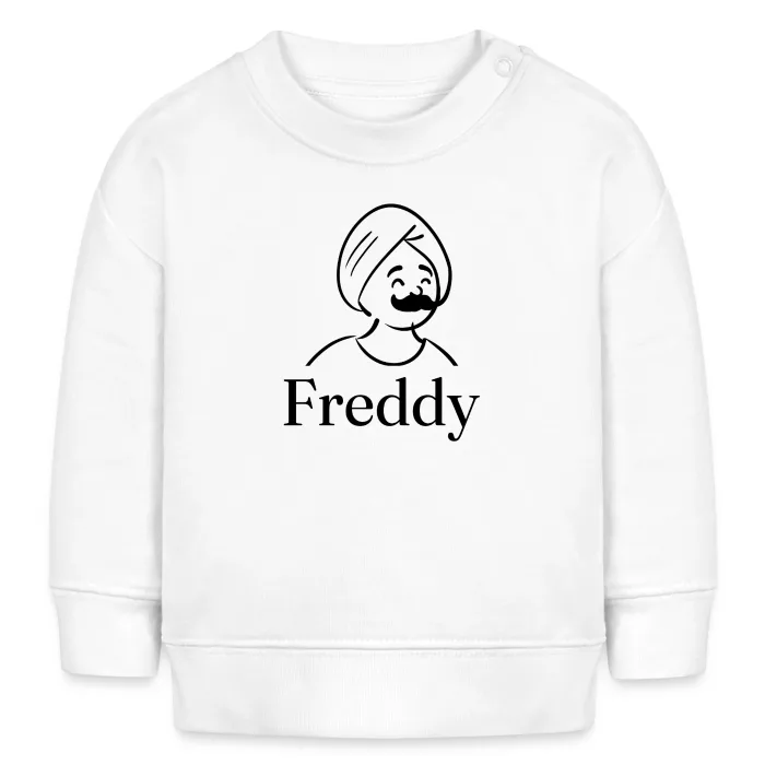 Sweat bébé personnalisé au prénom Freddy
