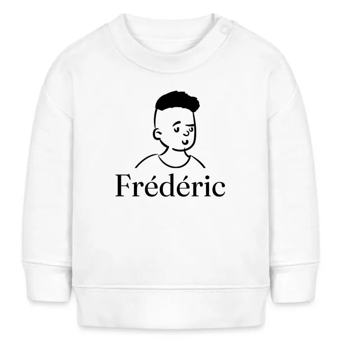 Sweat bébé personnalisé au prénom Frédéric
