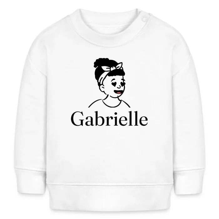 Sweat bébé personnalisé au prénom Gabrielle