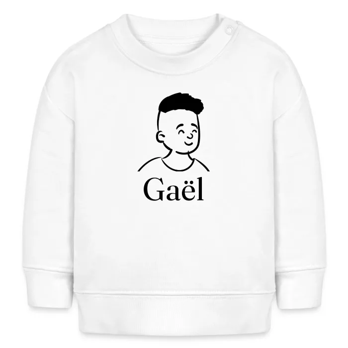 Sweat bébé personnalisé au prénom Gaël