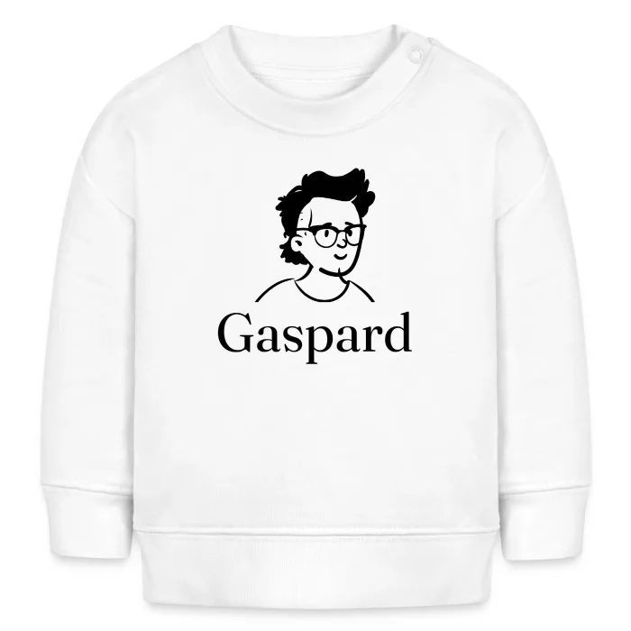 Sweat bébé personnalisé au prénom Gaspard