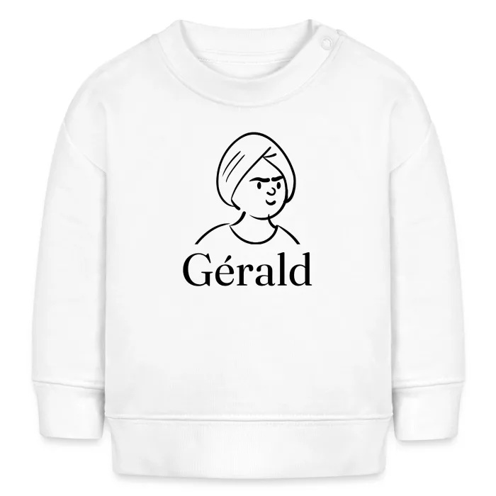 Sweat bébé personnalisé au prénom Gérald