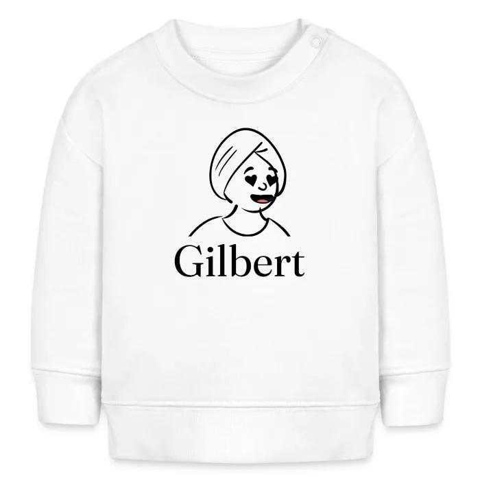 Sweat bébé personnalisé au prénom Gilbert