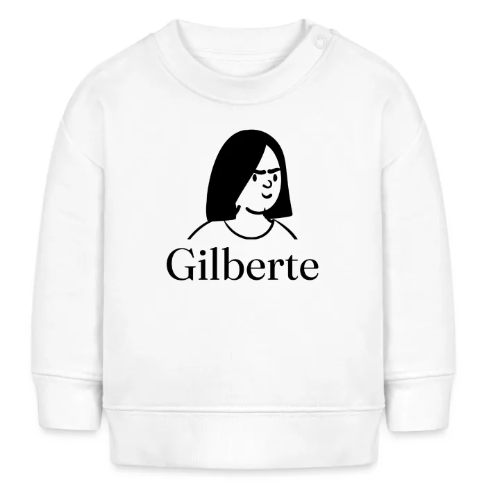 Sweat bébé personnalisé au prénom Gilberte