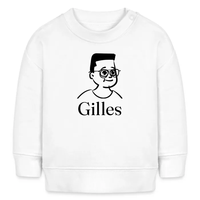 Sweat bébé personnalisé au prénom Gilles