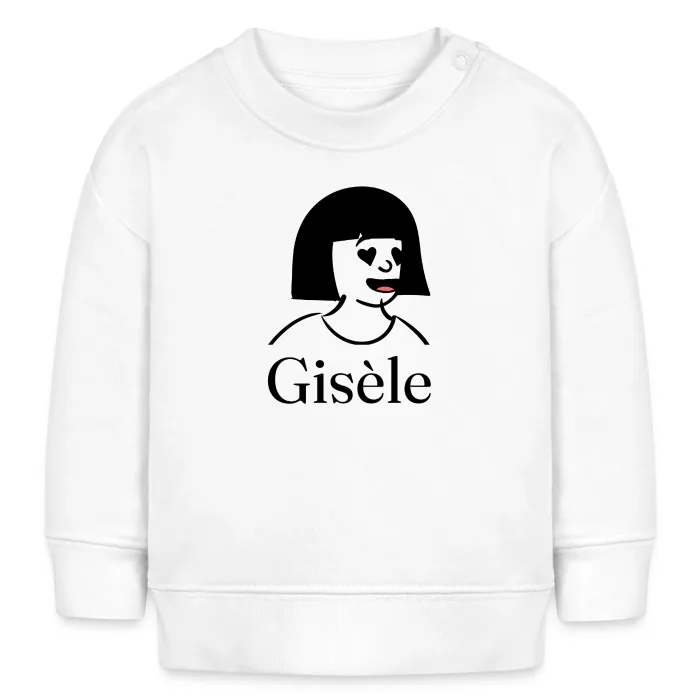 Sweat bébé personnalisé au prénom Gisèle
