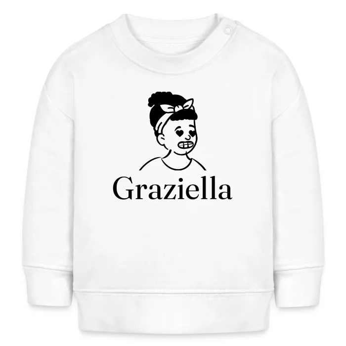 Sweat bébé personnalisé au prénom Graziella