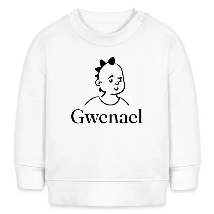 Sweat bébé personnalisé au prénom Gwenael