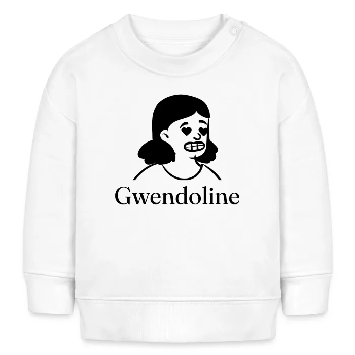 Sweat bébé personnalisé au prénom Gwendoline