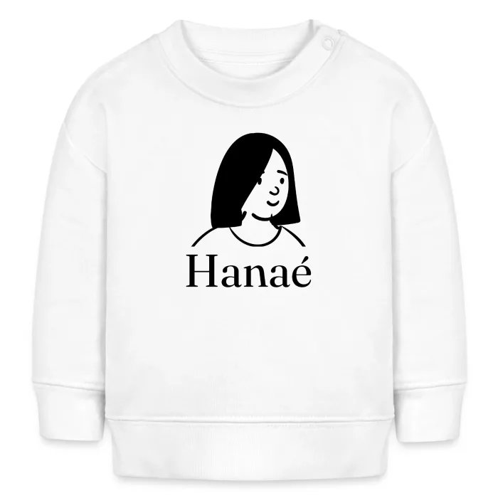 Sweat bébé personnalisé au prénom Hanaé